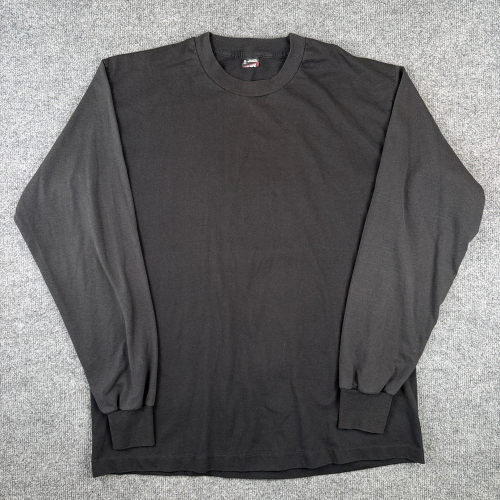 Vintage Screen Stars T Shirt Mens XL Faded Black Blank Single Stitch Made in USA